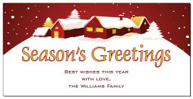 Christmas Season's Greetings Winter Village Cards  8
